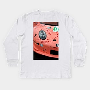 Pink Pig Germans Sports Motor Car Kids Long Sleeve T-Shirt